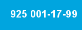 925 001-17-99 925 001-17-99